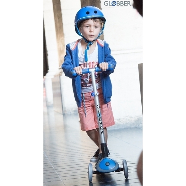 Трехколесный самокат Globber Elite FL My Free Fold Up 449 со светящимися колесами и платформой фото 29