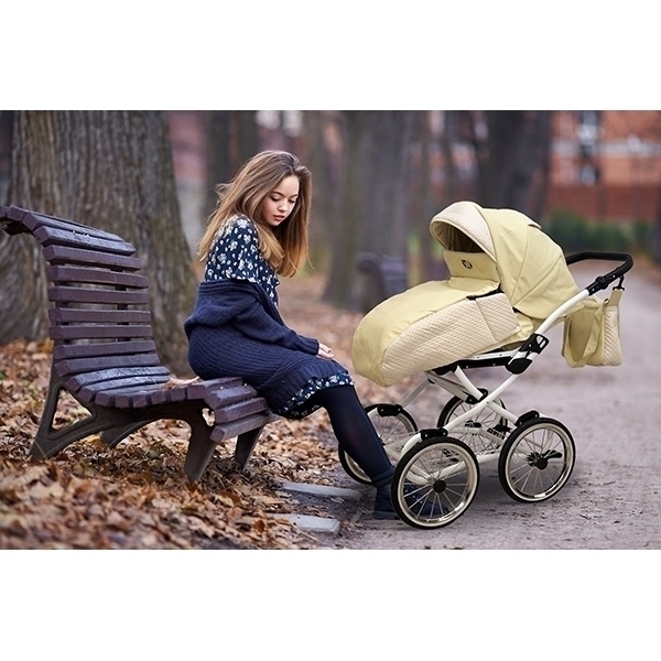 Детская коляска Nastella Luxe Prestige Eco 2 в 1, эко-кожа фото 12