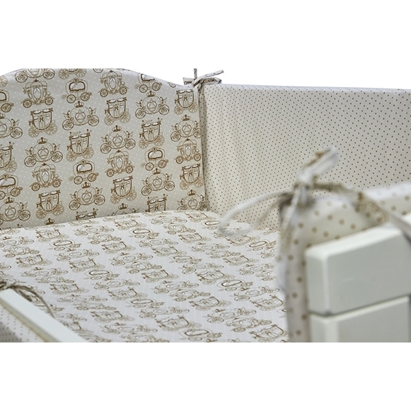 Постельное белье в кроватку Makkaroni Kids Карета с выбором бортиков, 6 предметов фото 3
