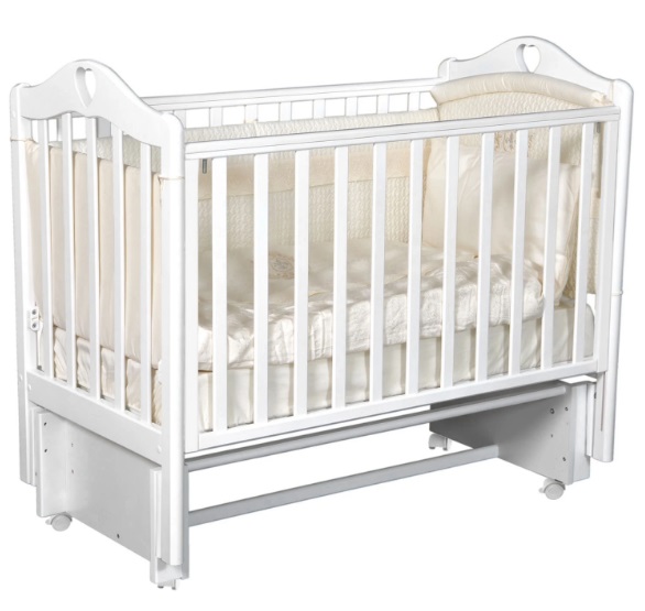 Детская кроватка Антел Дарина-1, универсальный маятник/колеса - Фото