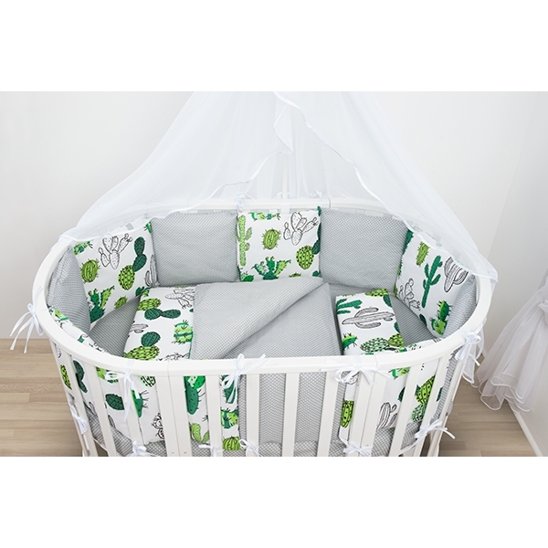 Комплект постели WB Premium в кроватку AmaroBaby Кактусы, 19 предметов фото 3
