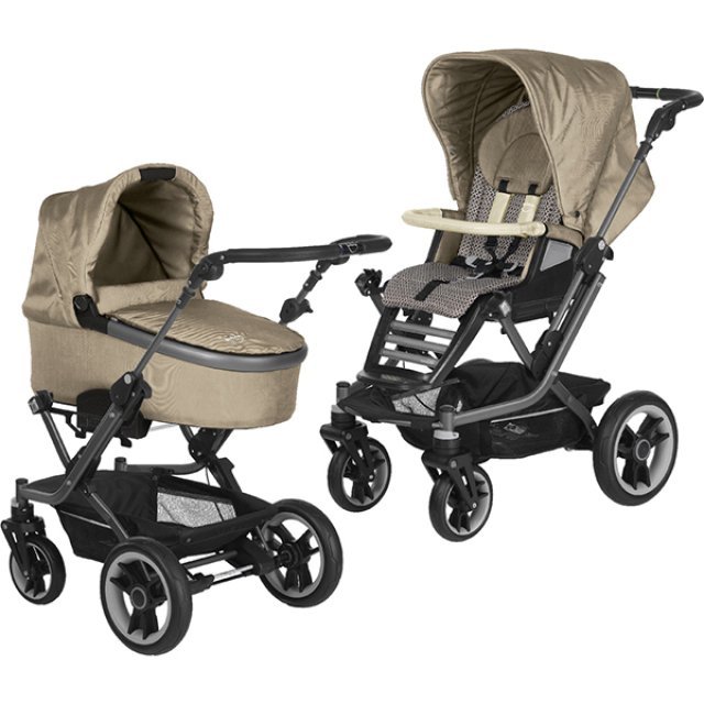 Детская коляска Teutonia Mistral S V4 Graphite Теутония Мистраль С В4 Графит 2 в 1 WHL3 - Фото