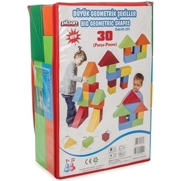 Конструктор Pilsan Геометрические фигуры 30 деталей, 03-235 фото 2