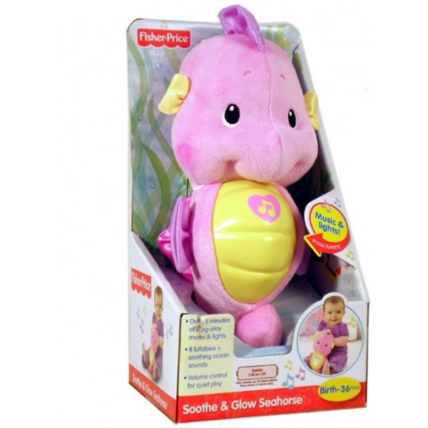 FP R5534 Мягкая игрушка Fisher Price Морской Конек Розовый фото 3