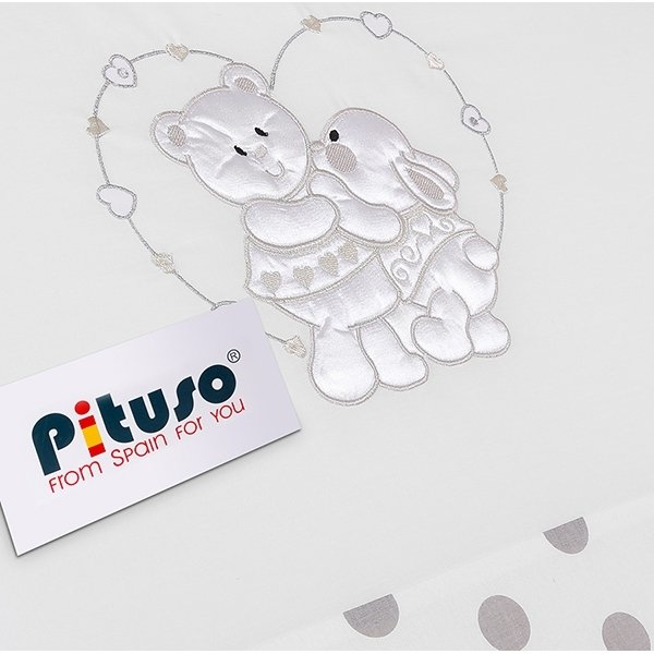 Комплект в кроватку Pituso Мишка + Зайка, 6 предметов фото 2