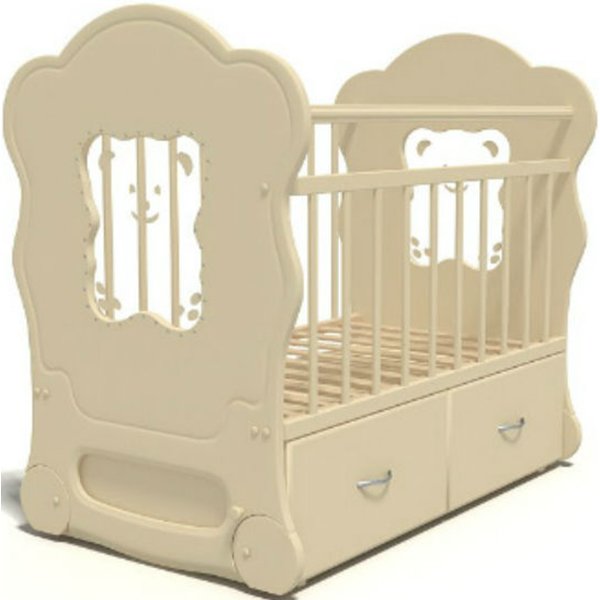 Детская кроватка Baby Elite Тедди поперечный маятник - Фото