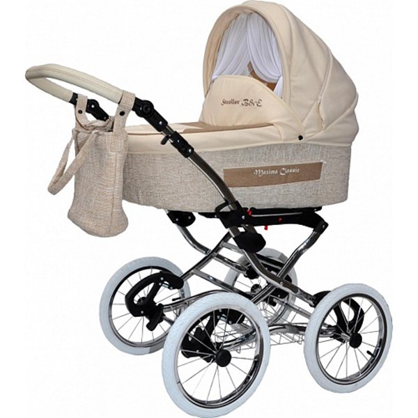 Коляска-люлька для новорожденного Stroller B&E Maxima Classic - Фото