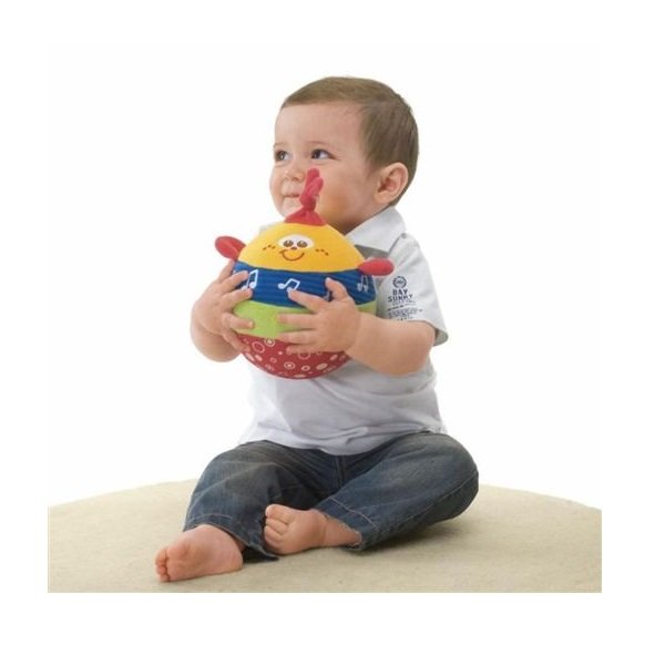 00905 Игрушка развивающая Chicco "Мячик мягкий музыкальный" фото 1