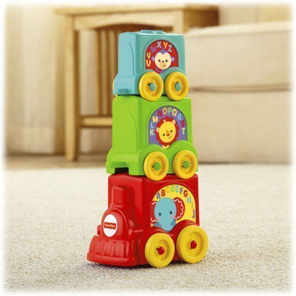 FP CBP38 Кубики-блоки Fisher Price Паровозики фото 2