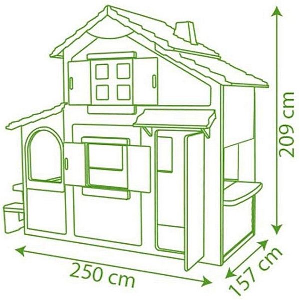 Двухэтажный коттедж для друзей Smoby, 1х1 арт. 320023 фото 6