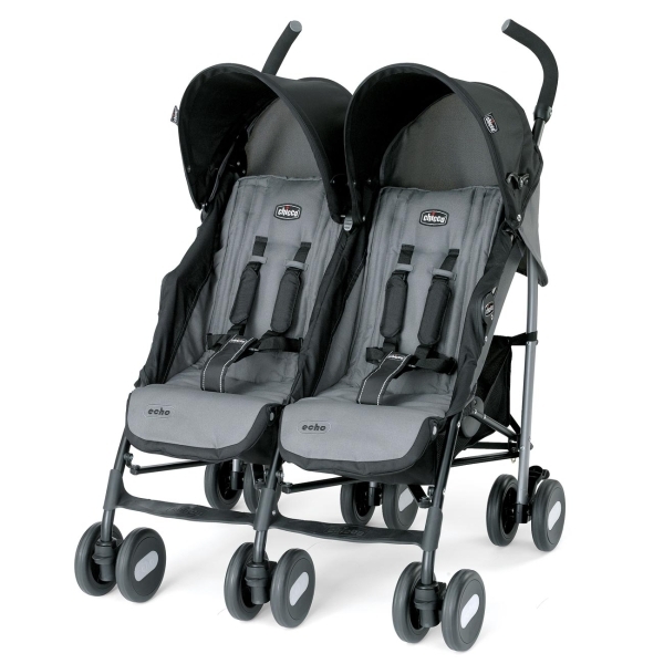Детская коляска-трость для двойни Chicco Echo Twin Stroller, с рождения - Фото