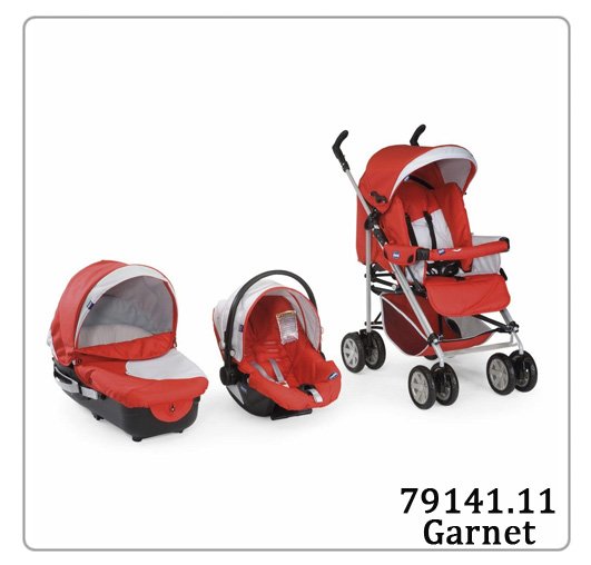 Poussette trio chicco orange hot sale