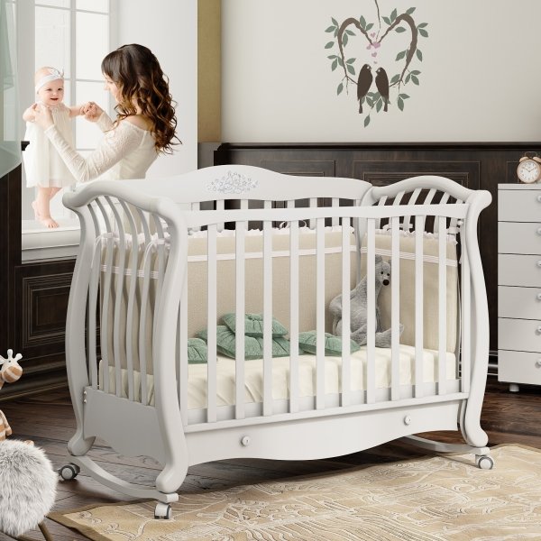 Детская кроватка Baby Italia Andrea VIP LUX качалка Детская кроватка Baby Italia Andrea VIP LUX качалка - Фото