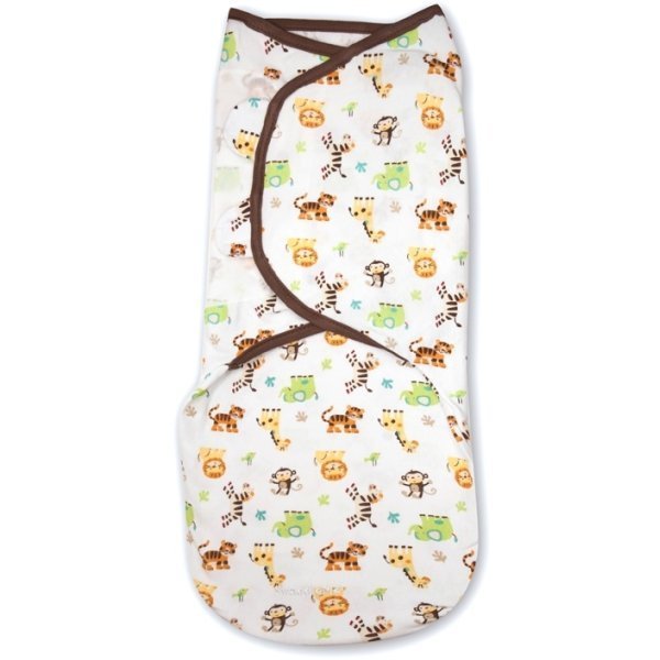 55856 (54940) Конверт для пеленания из хлопка на липучке Summer Infant SwaddleMe размер S (Джунгли) фото 1