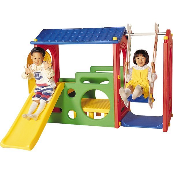 Игровой центр Haenim Toys Дом с горкой и качели DS-703 - Фото