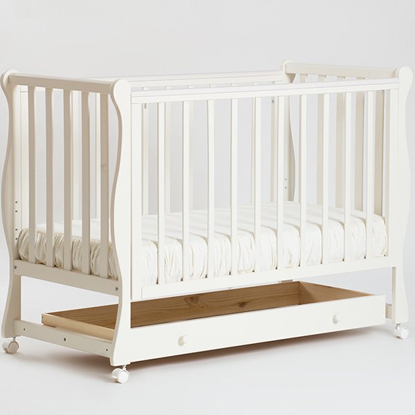 Фото Детская кроватка Кубаньлесстрой Кубаночка БИ 40.1, колесо + качалка, с ящиком, реальные фотографии клиентов | Коляски-Кроватки.Ру
