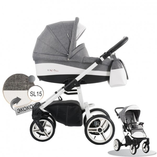 Фото Детская коляска Bebetto Luca S-line 2 в 1, шасси Silver, реальные фотографии клиентов | Коляски-Кроватки.Ру