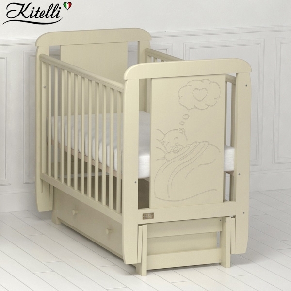 Фото Детская кроватка Kitelli (Kito) Amore, продольный маятник, реальные фотографии клиентов | Коляски-Кроватки.Ру