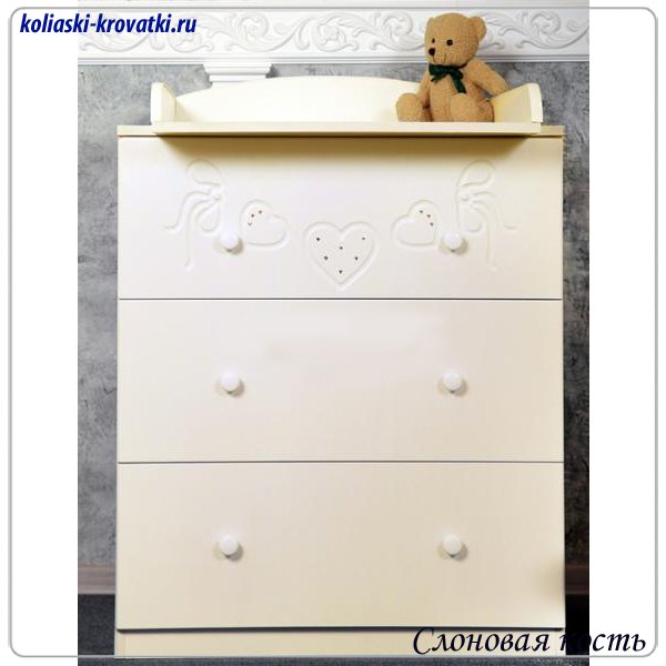 Пеленальный комод Островок Уюта Бантики - Фото