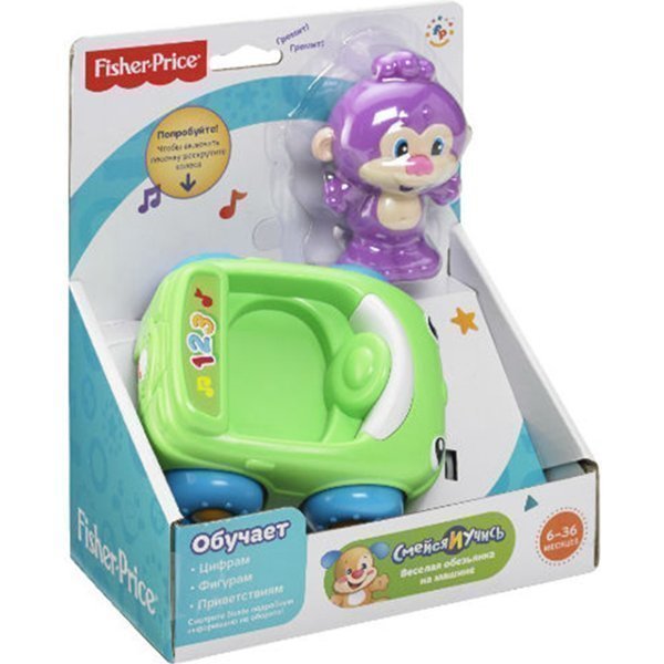 FP BMC98 Обезьянка на машинке Fisher Price Смейся и Учись фото 1
