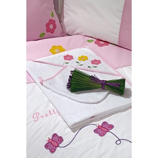 Детское полотенце-уголок + варежка Funnababy Butterfly 90 х 90 см фото 1