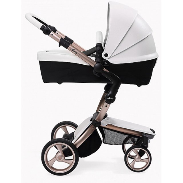 Детская коляска Mima Xari Flair 3G 2 в 1, кожа, шасси Rose Gold - Фото