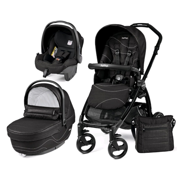 Детская коляска Peg-Perego Book Plus Completo 3 в 1, шасси Black - Фото