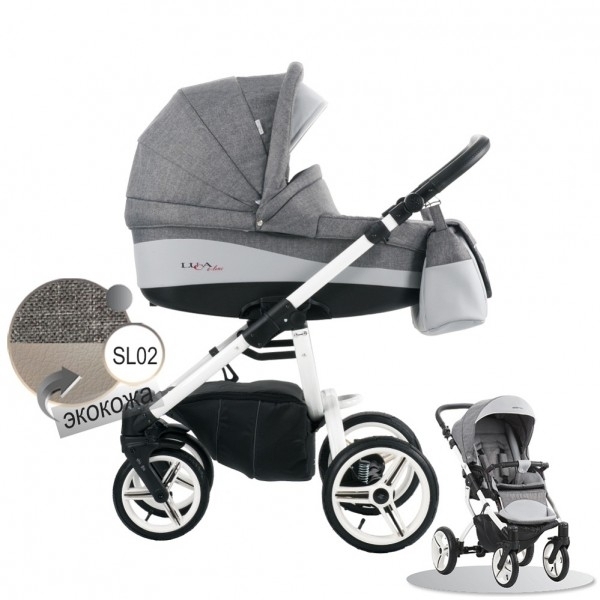 Фото Детская коляска Bebetto Luca S-line 2 в 1, шасси Silver, реальные фотографии клиентов | Коляски-Кроватки.Ру