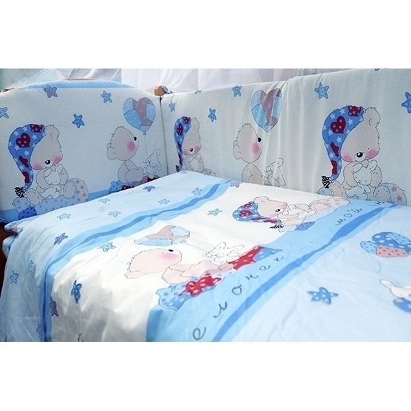 Комплект постельного белья в кроватку AmaroBaby Мишкин Сон, 7 предметов, поплин фото 2