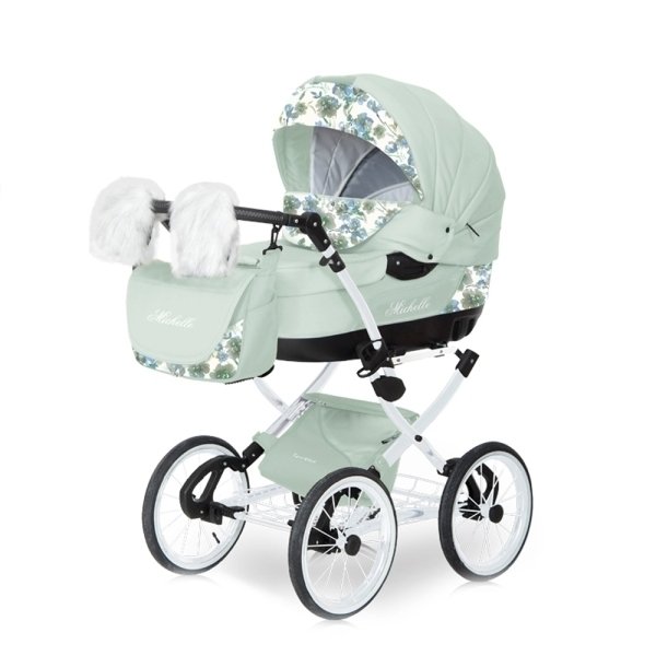 Фото Детская коляска Caretto Michelle Lux 2 в 1, 100% эко-кожа, реальные фотографии клиентов | Коляски-Кроватки.Ру