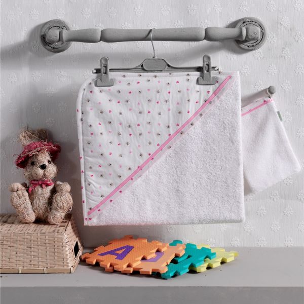 Фото Kidboo Комплект для купания: полотенце с уголком+варежка 75х75 см, реальные фотографии клиентов | Коляски-Кроватки.Ру