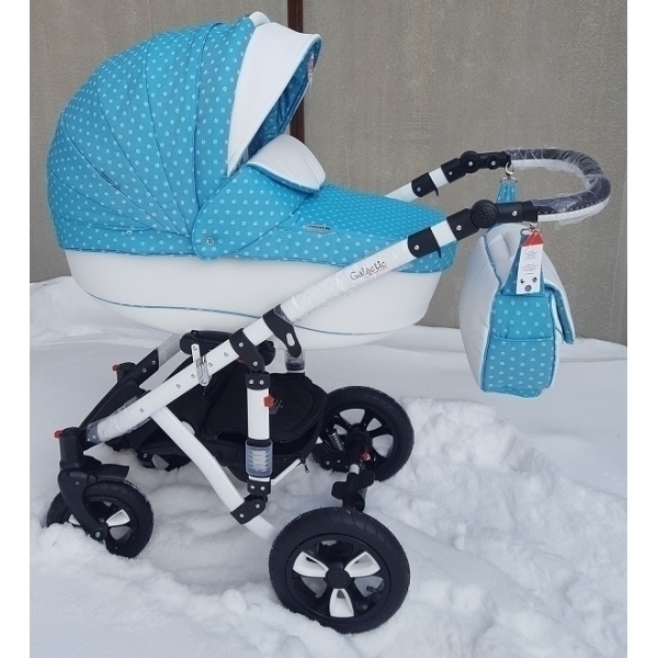 Фото Детская коляска Adamex Galactic Eco 2 в 1, 50% эко-кожа, реальные фотографии клиентов | Коляски-Кроватки.Ру