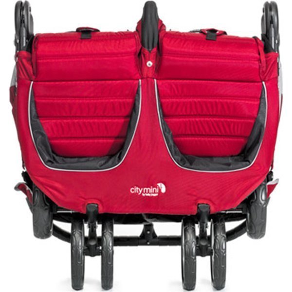 City mini double stroller red top
