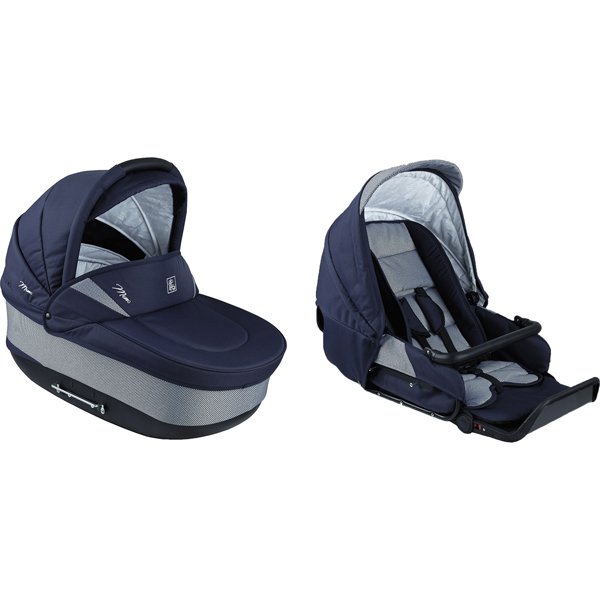 Детская коляска Jedo Memo Bartatina Alu Plus 2 в 1, ткань, амортизация на ремнях, серебряное шасси - Фото