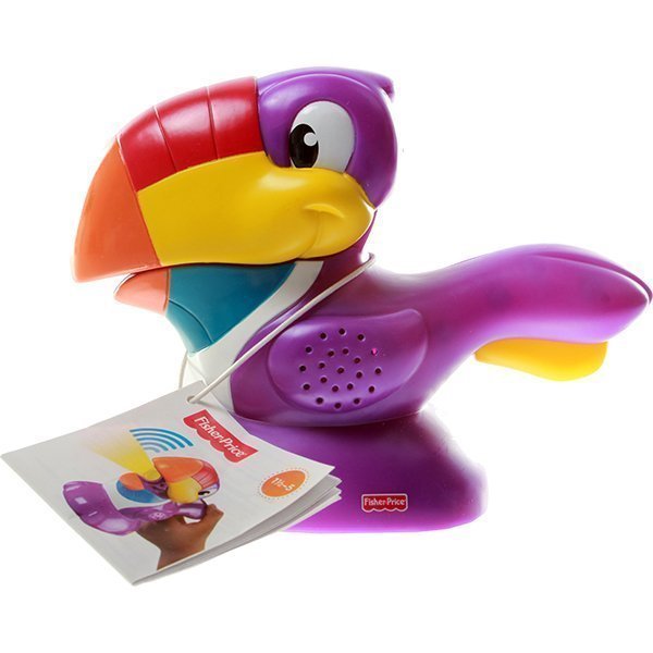 Фонарик со звуковыми эфектами Fisher Price Фиолетовая птичка фото 1