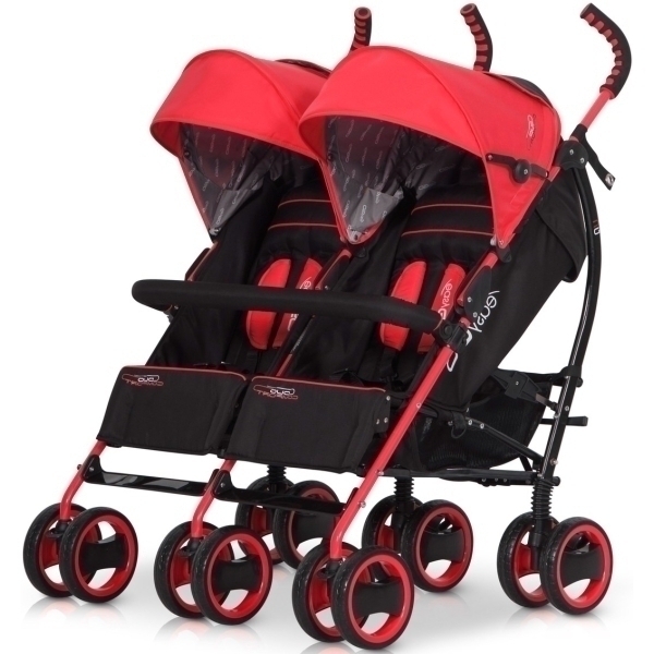 Детская прогулочная коляска для двойни EasyGo Duo Comfort - Фото