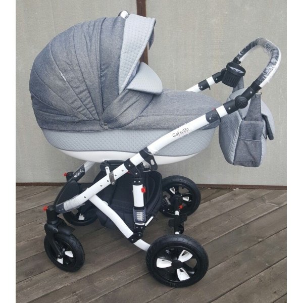 Фото Детская коляска Adamex Galactic Eco 2 в 1, 50% эко-кожа, реальные фотографии клиентов | Коляски-Кроватки.Ру