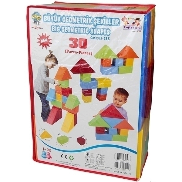 Конструктор Pilsan Геометрические фигуры 30 деталей, 03-235 фото 3