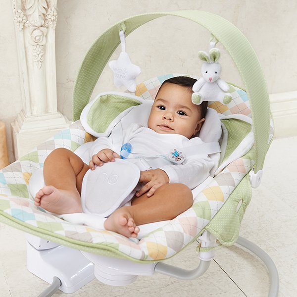 Электронный шезлонг-качели Happy Baby Dinky с музыкальным блоком фото 5