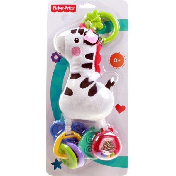 Мягкая погремушка-прорезыватель Fisher Price Зебра фото 1