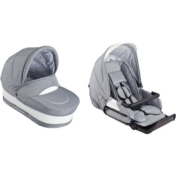 Фото Детская коляска Jedo Classic Bartatina Elegance Alu Plus JSE 2 в 1, ткань+кожа, амортизация на ремнях, бежевое шасси, реальные фотографии клиентов | Коляски-Кроватки.Ру