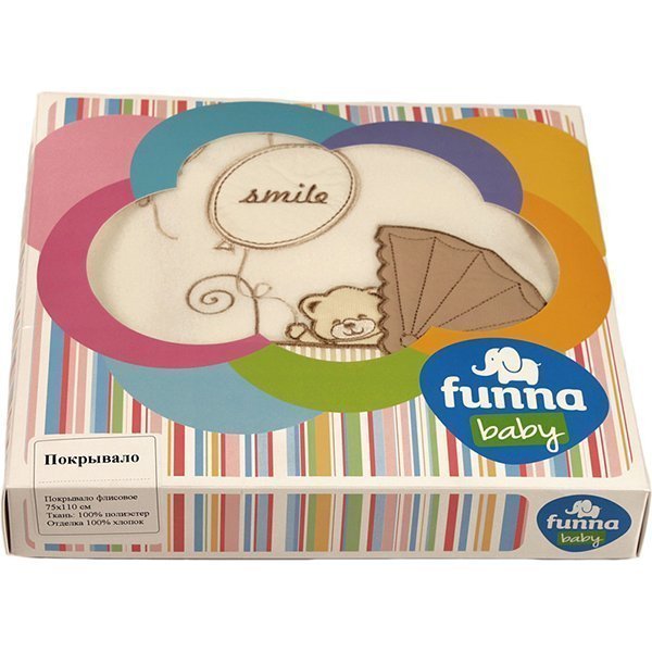 Покрывало флисовое Funnababy Smile Фаннабэби Смайл 75 х 110 см фото 3
