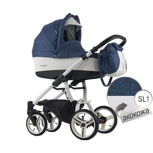 Фото Детская коляска Bebetto Luca S-line 2 в 1, шасси Silver, реальные фотографии клиентов | Коляски-Кроватки.Ру