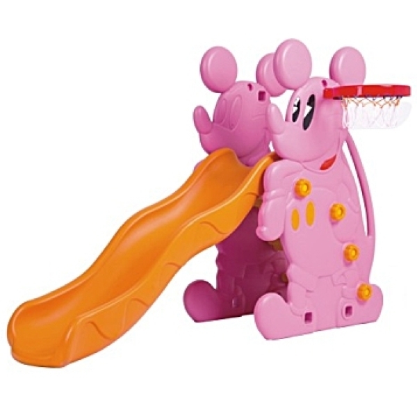 Горка Qiaoqiao Микки с баскетбольным кольцом - Фото
