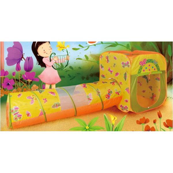 CBH-23 Игровой домик Ching-Ching Бабочки квадрат + туннель + 100 шаров фото 1