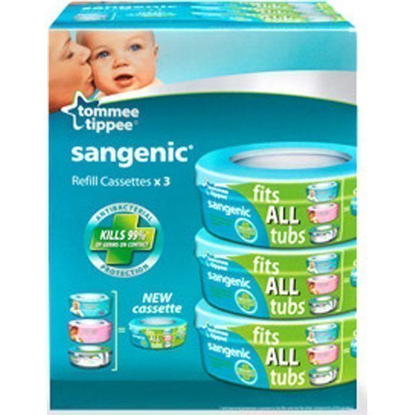 Универсальная кассета Tommee Tippee TT82033501 к утилизатору подгузников Sangenic 3шт фото 2