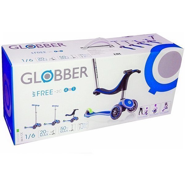 Самокат Y-Scoo RT Globber My free Seat 4 в1 Titanium neon с блокировкой колес фото 12