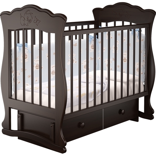 Фото Детская кровать Можгинский лесокомбинат Милано Елена 4, базовая + маятник с 2 ящиками, реальные фотографии клиентов | Коляски-Кроватки.Ру