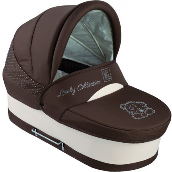Детская коляска Jedo Classic Bartatina Elegance Alu Plus LC 2 в 1, стразы, амортизация на ремнях, черное шасси - Фото