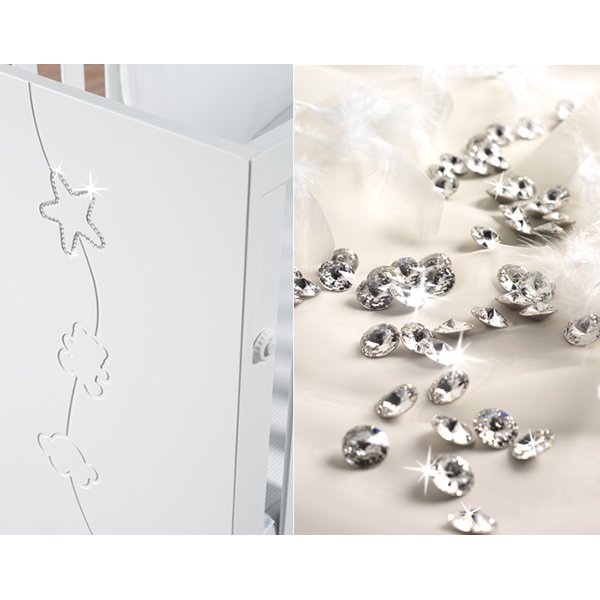 Шкаф в детскую Micuna Juliette Luxe А-1549 с кристаллами Swarovski фото 4